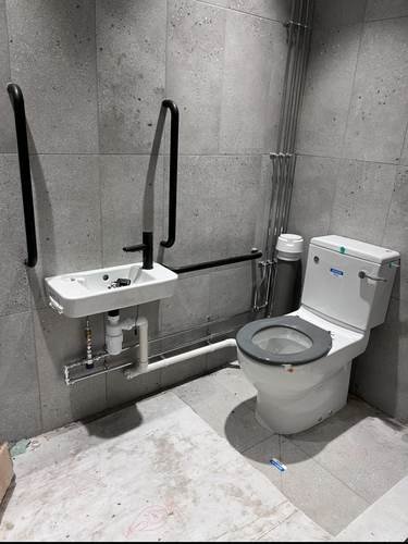 Commercial accessible toilet installation
