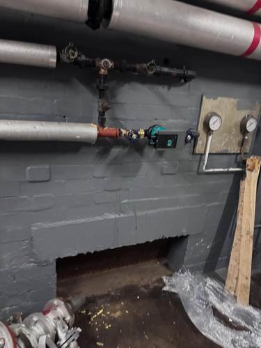 Commercial plant room pipework installation