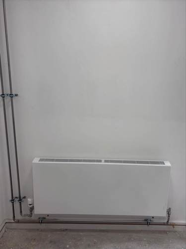 Electric panel radiator installed